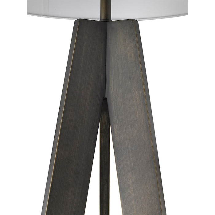 Acclaim Soccle Floor Lamp, Bronze/White Fabric Drum