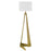 Acclaim Stratos 1 Light Floor Lamp, Brass/White