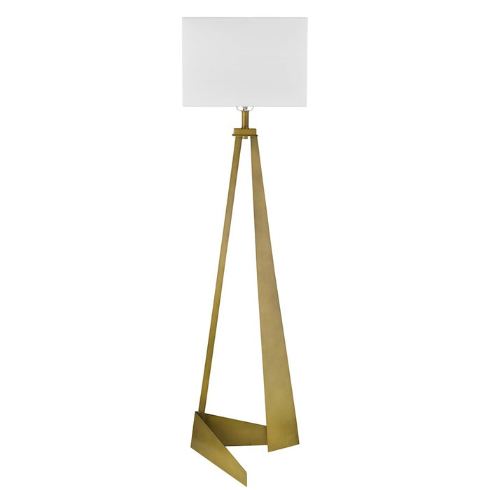 Acclaim Stratos 1 Light Floor Lamp, Brass/White