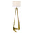Acclaim Stratos 1 Light Floor Lamp, Brass/White