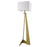 Acclaim Stratos 1 Light Floor Lamp, Brass/White