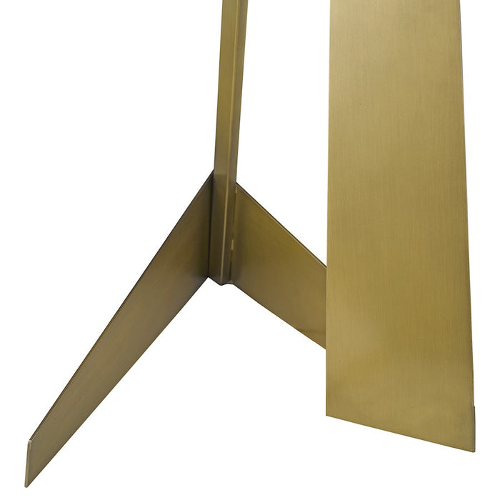 Acclaim Stratos 1 Light Floor Lamp, Brass/White