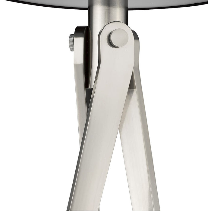 Acclaim Sangallo 1 Light Floor Lamp, Nickel/Black/White