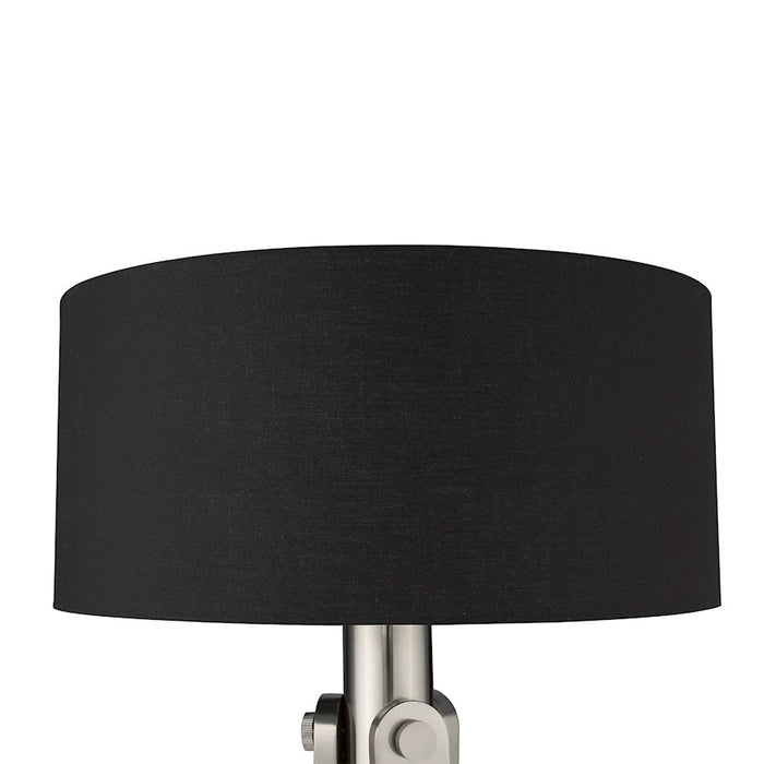 Acclaim Sangallo 1 Light Floor Lamp, Nickel/Black/White