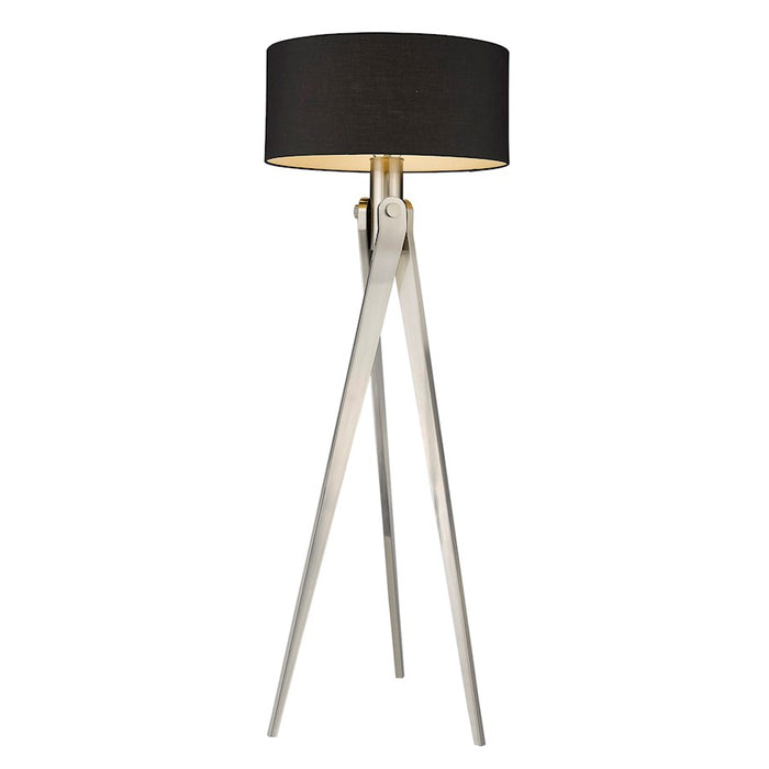Acclaim Sangallo 1 Light Floor Lamp, Nickel/Black/White