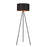 Acclaim Morenci Floor Lamp, Black/Black Fabric Drum/Copper