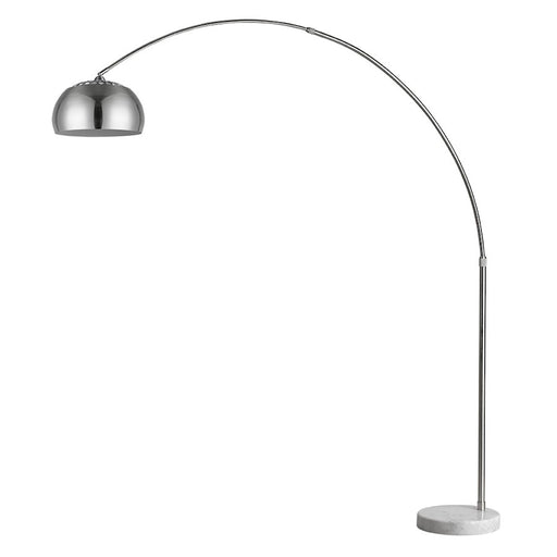 Acclaim Mid 1 Light Arc Floor Lamp, Nickel/Nickel