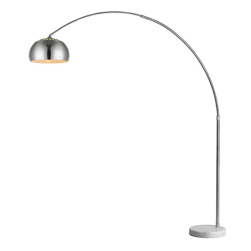 Acclaim Mid 1 Light Arc Floor Lamp, Nickel/Nickel