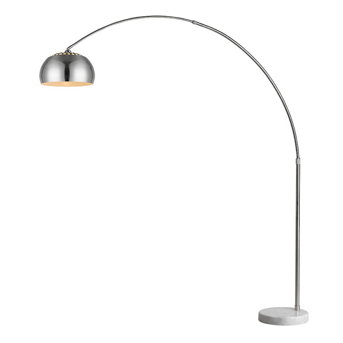 Acclaim Mid 1 Light Arc Floor Lamp, Nickel/Nickel