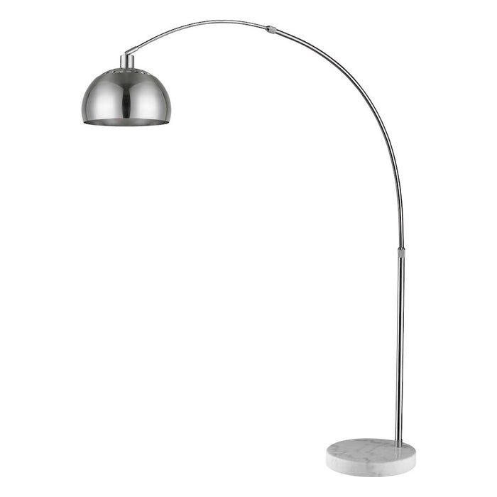 Acclaim Mid 1 Light 84" Arc Floor Lamp, Nickel/Nickel