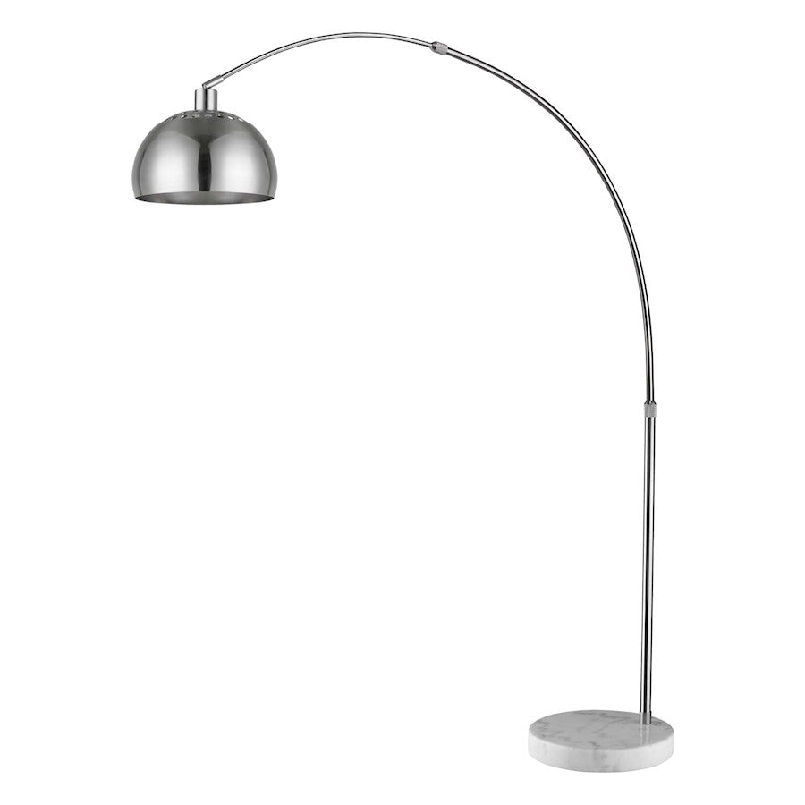 Acclaim Mid 1 Light 84" Arc Floor Lamp, Nickel/Nickel