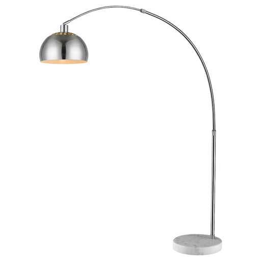 Acclaim Mid 1 Light 84" Arc Floor Lamp, Nickel/Nickel