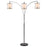 Acclaim Lux 3 Light Tree Lamp, Nickel/Snow Shantung 2 Tier
