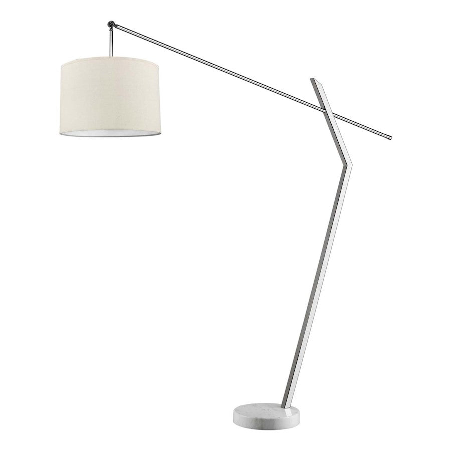 Acclaim Chelsea 2 Light Arc Floor Lamp, Chrome/Latte
