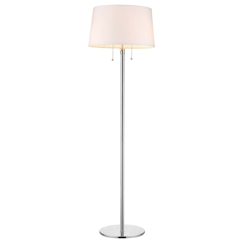 Acclaim Urban Basic 2 Light Floor Lamp, Chrome/Off-White