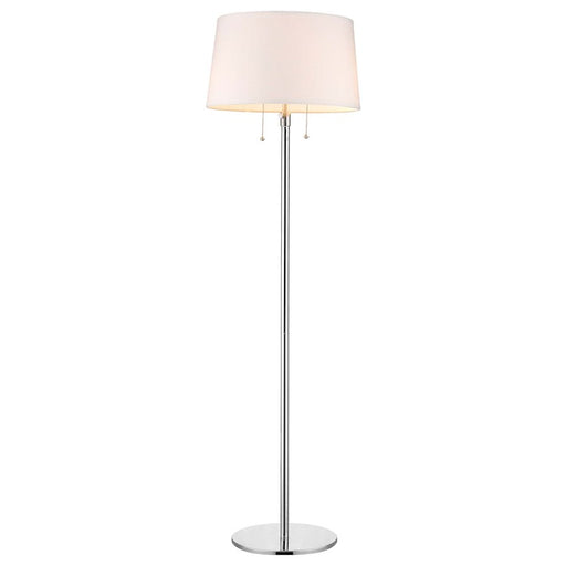 Acclaim Urban Basic 2 Light Floor Lamp, Chrome/Off-White