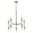 Acclaim Perret 10 Light Chandelier, Aged Brass