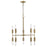 Acclaim Perret 10 Light Chandelier, Aged Brass