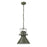 Acclaim Crew Pendant, Green/Green Metal Cone Shape/White