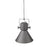 Acclaim Crew Pendant, Gray/Gray Metal Cone Shape/White