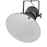 Acclaim Crew Pendant, Gray/Gray Metal Cone Shape/White