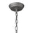 Acclaim Crew Pendant, Gray/Gray Metal Cone Shape/White