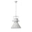 Acclaim Crew Pendant, White/White Metal Cone Shape/White