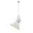 Acclaim Crew Pendant, White/White Metal Cone Shape/White