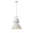 Acclaim Crew Pendant, White/White Metal Cone Shape/White
