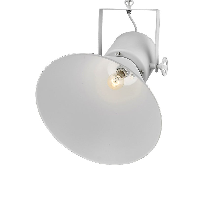 Acclaim Crew Pendant, White/White Metal Cone Shape/White