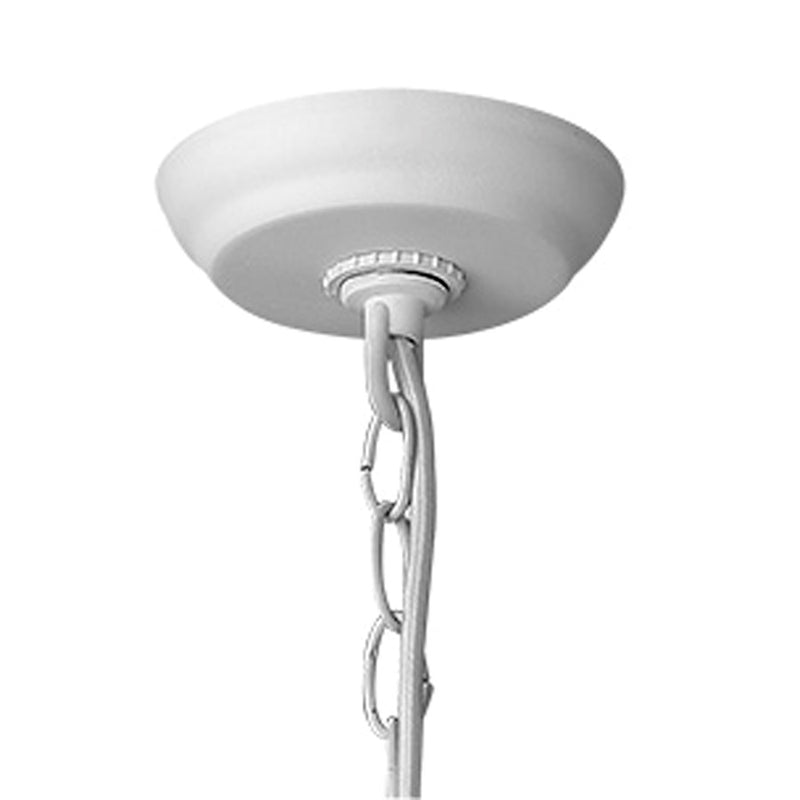 Acclaim Crew Pendant, White/White Metal Cone Shape/White