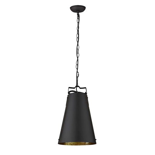 Acclaim Faza Pendant, Black/Black Metal Cone Shape/Gold