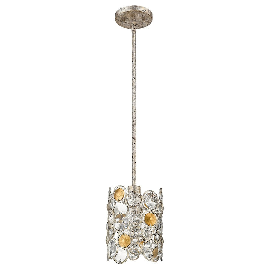 Acclaim Vitozzi 1 Light Pendant, Antique Silver Leaf