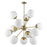 Acclaim Solea 12 Light Chandelier, Brass/Opal Glass Globes