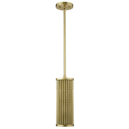 Acclaim Basetti Pendant, Gold/Gold Metal Cylindrical Shape
