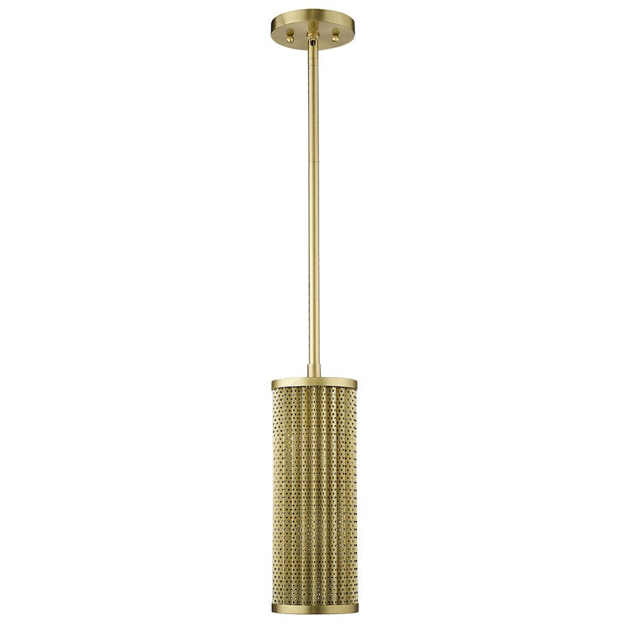 Acclaim Basetti Pendant, Gold/Gold Metal Cylindrical Shape