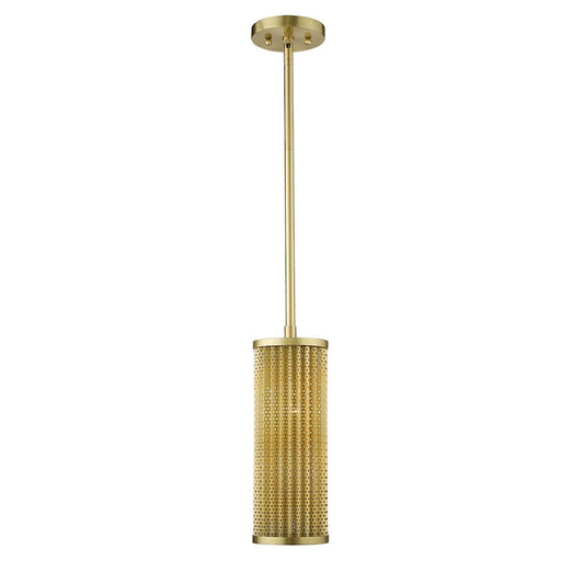 Acclaim Basetti Pendant, Gold/Gold Metal Cylindrical Shape