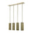 Acclaim Basetti 4 Light Pendant, Gold/Gold Cylindrical Shape