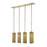Acclaim Basetti 4 Light Pendant, Gold/Gold Cylindrical Shape