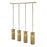 Acclaim Basetti 4 Light Pendant, Gold/Gold Cylindrical Shape