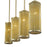 Acclaim Basetti 4 Light Pendant, Gold/Gold Cylindrical Shape