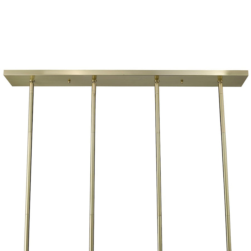 Acclaim Basetti 4 Light Pendant, Gold/Gold Cylindrical Shape