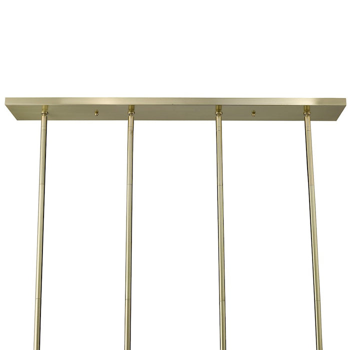 Acclaim Basetti 4 Light Pendant, Gold/Gold Cylindrical Shape