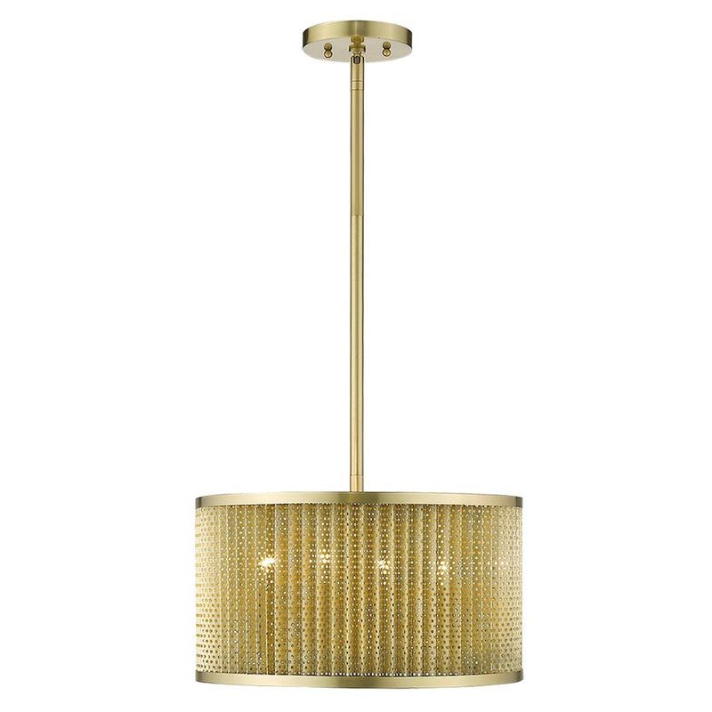 Acclaim Basetti 4 Light Convertible Pendant, Gold/Gold Drum