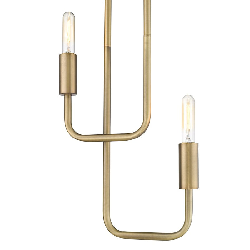 Acclaim Perret 2 Light Pendant, Aged Brass