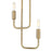 Acclaim Perret 2 Light Pendant, Aged Brass
