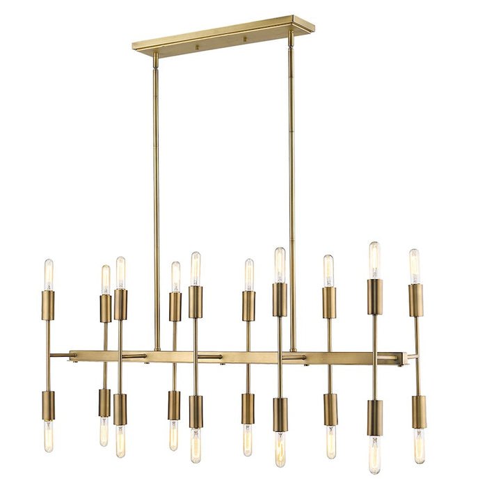 Acclaim Perret 20 Light Island Pendant, Aged Brass
