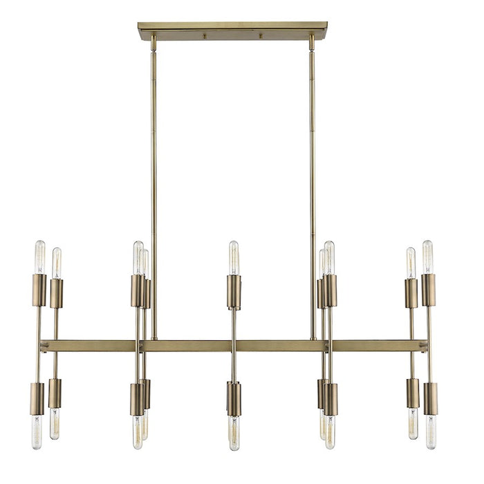 Acclaim Perret 20 Light Island Pendant, Aged Brass