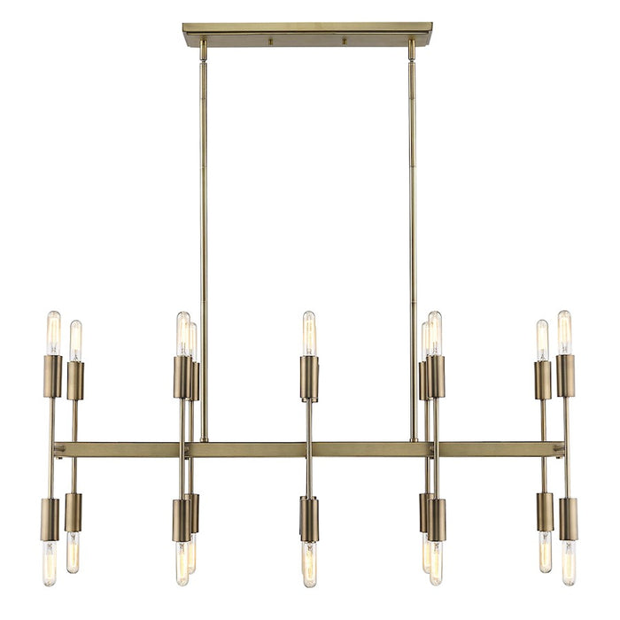 Acclaim Perret 20 Light Island Pendant, Aged Brass
