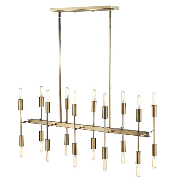 Acclaim Perret 20 Light Island Pendant, Aged Brass